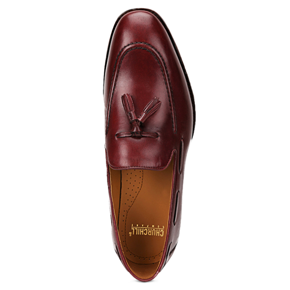 Churchillshoes: Burgundy Tasselled leather loafers online - Men formal ...